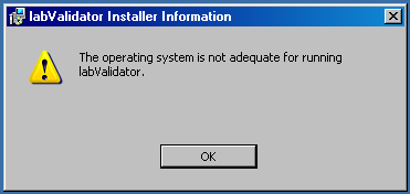The operating system is not adequate for running tarmedValidator.